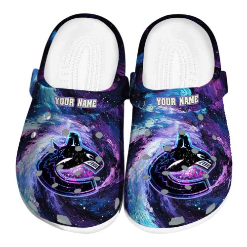 custom vancouver canucks galaxy swirl clog best selling
