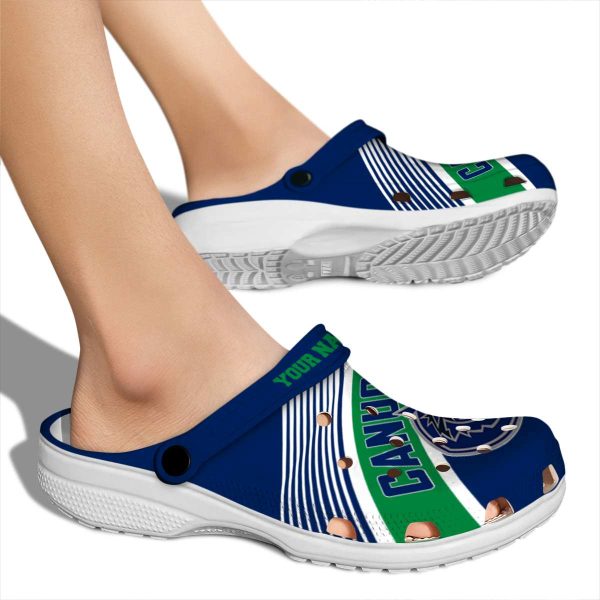 custom vancouver canucks vibrant dual tone clog fashion forward