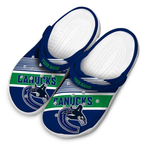 custom vancouver canucks vibrant dual tone clog latest model
