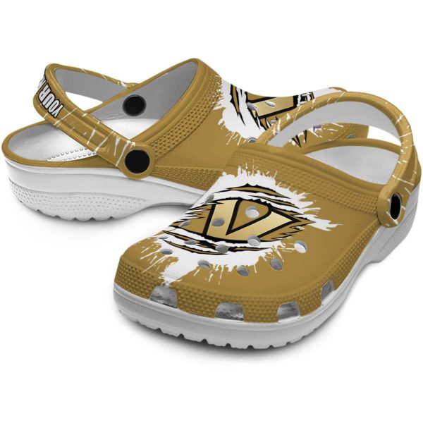 custom vanderbilt commodores splash motif background clog high quality