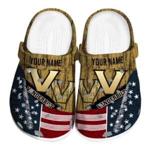 custom vanderbilt commodores star spangled side pattern clog best selling