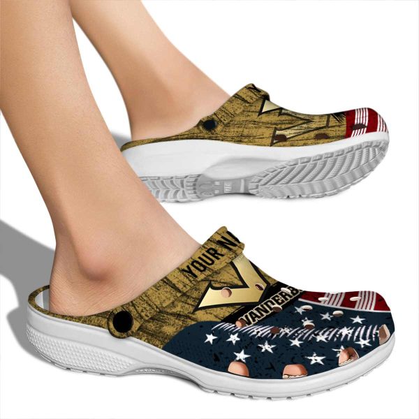 custom vanderbilt commodores star spangled side pattern clog fashion forward