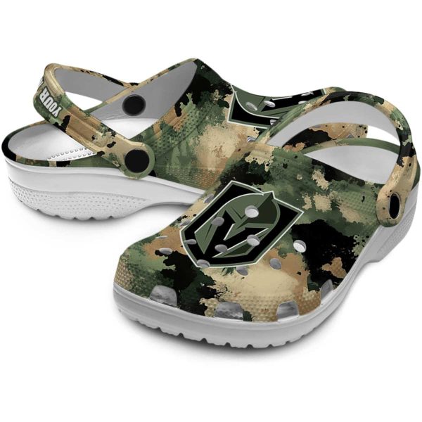 custom vegas golden knights camouflage craze clog high quality