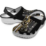 custom vegas golden knights contrasting stripes clog best selling