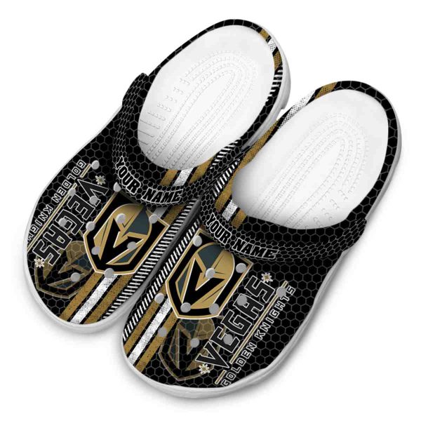 custom vegas golden knights contrasting stripes clog latest model