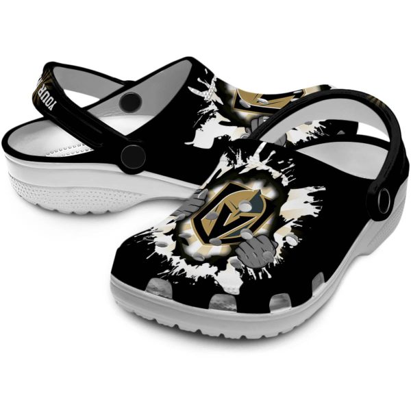 custom vegas golden knights gripping hand clog high quality