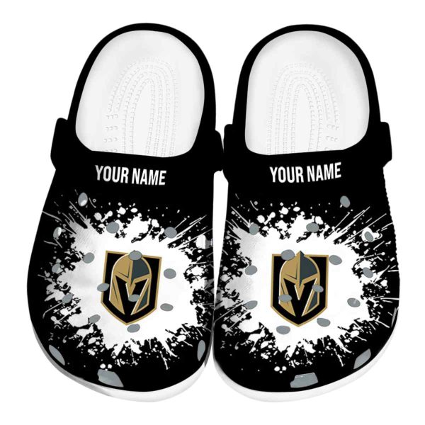 custom vegas golden knights splatter background clog best selling