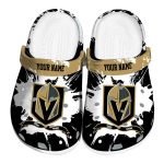 custom vegas golden knights splatter pattern clog best selling