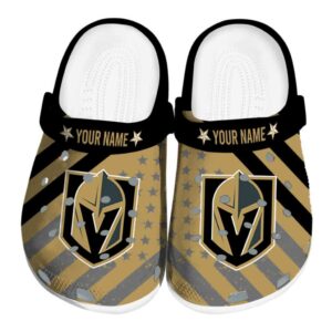 custom vegas golden knights star spangled graphic clog best selling