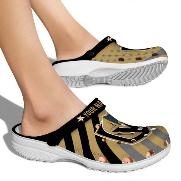 custom vegas golden knights star spangled graphic clog fashion forward