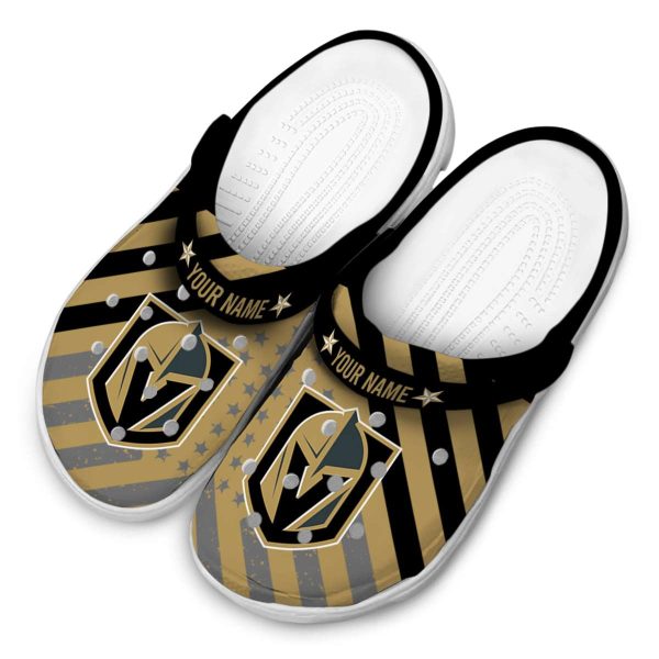 custom vegas golden knights star spangled graphic clog latest model
