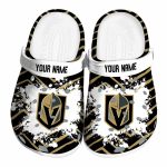 custom vegas golden knights zigzag paint burst clog best selling