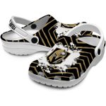 custom vegas golden knights zigzag paint burst clog best selling