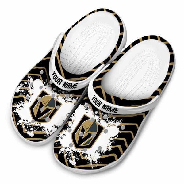 custom vegas golden knights zigzag paint burst clog latest model