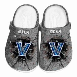 custom villanova wildcats cracked ground texture clog best selling