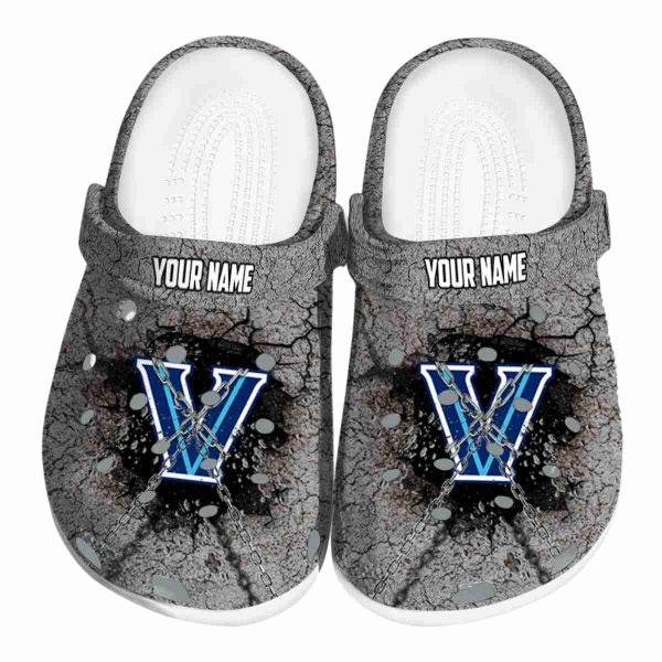 custom villanova wildcats cracked ground texture clog best selling