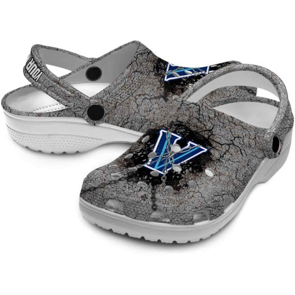 custom villanova wildcats cracked ground texture clog high quality