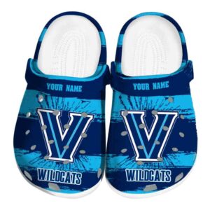 custom villanova wildcats paint splatter graphics clog best selling