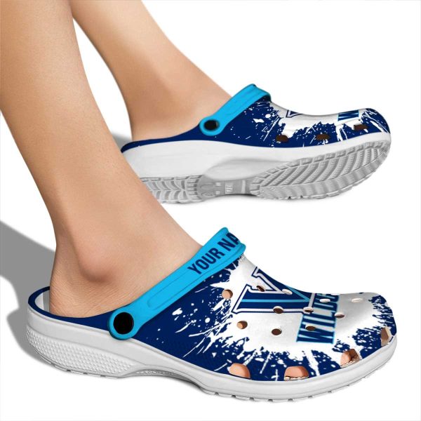 custom villanova wildcats splash art clog fashion forward