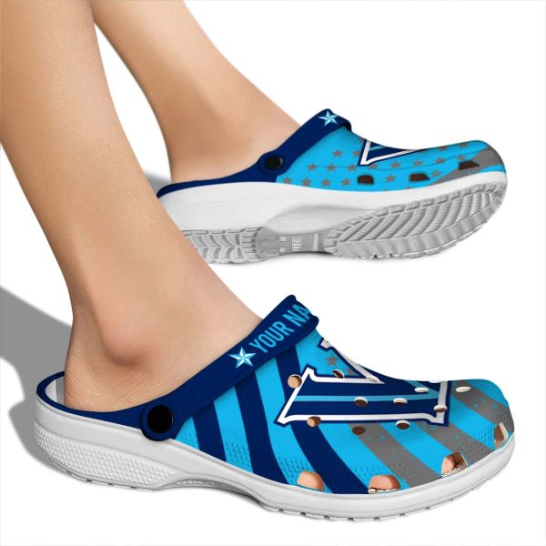 custom villanova wildcats star spangled graphic clog fashion forward