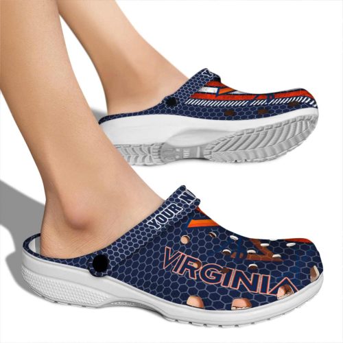 custom virginia cavaliers contrasting stripes clog fashion forward