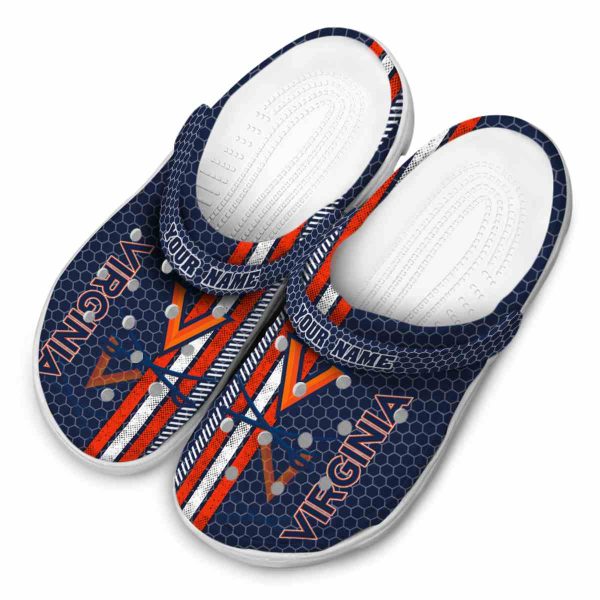 custom virginia cavaliers contrasting stripes clog latest model