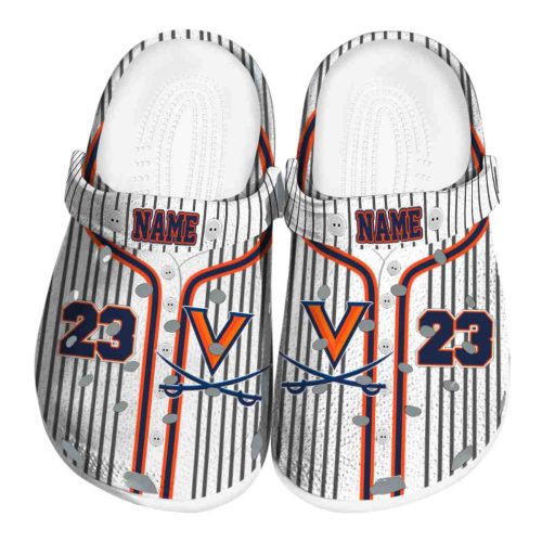 custom virginia cavaliers pinstripe pattern clog best selling