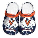 custom virginia cavaliers splatter pattern clog best selling
