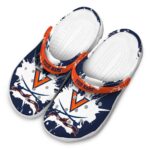 custom virginia cavaliers splatter pattern clog best selling