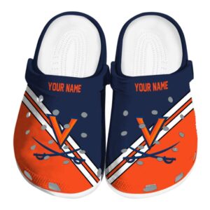 custom virginia cavaliers striped accents clog best selling