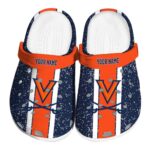 custom virginia cavaliers vertical stripes clog best selling