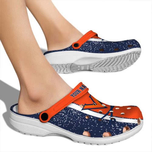 custom virginia cavaliers vertical stripes clog fashion forward