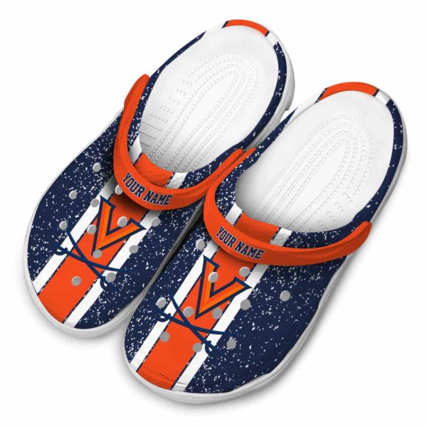 custom virginia cavaliers vertical stripes clog latest model