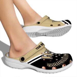 custom wake forest demon deacons baseball motif clog fashion forward