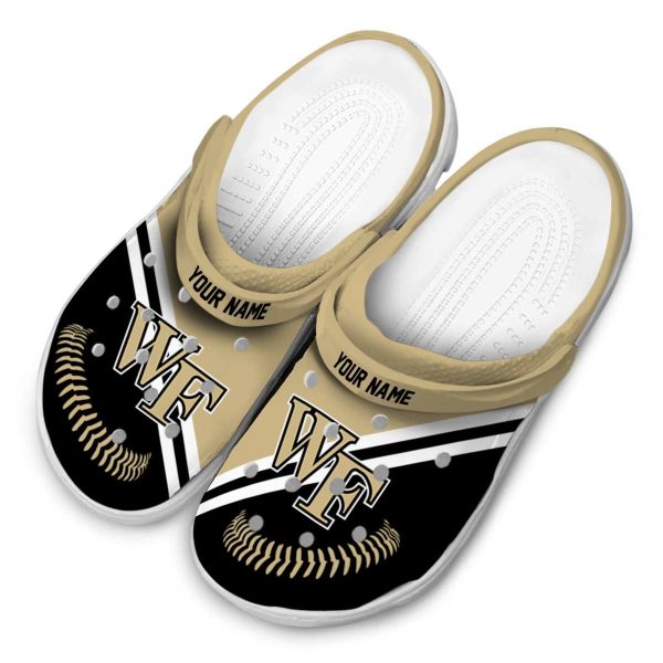 custom wake forest demon deacons baseball motif clog latest model