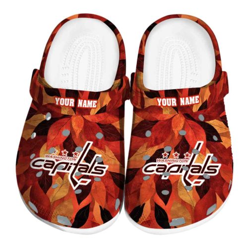 custom washington capitals autumn leaves clog best selling
