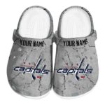 custom washington capitals cracked texture clog best selling