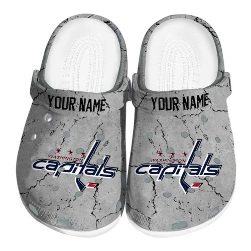 custom washington capitals cracked texture clog best selling