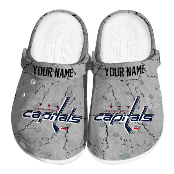 custom washington capitals cracked texture clog best selling