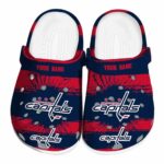custom washington capitals paint splatter graphics clog best selling