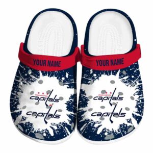 custom washington capitals splash art clog best selling