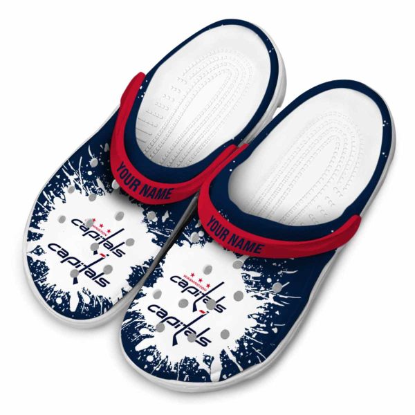 custom washington capitals splash art clog latest model