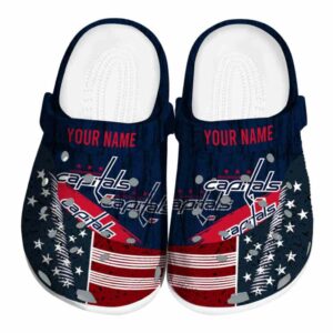 custom washington capitals star spangled side pattern clog best selling