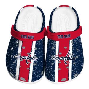 custom washington capitals vertical stripes clog best selling