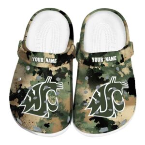 custom washington state cougars camouflage craze clog best selling
