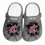 custom washington state cougars cracked ground texture clog best selling