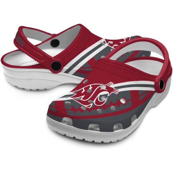 custom washington state cougars football motif clog high quality