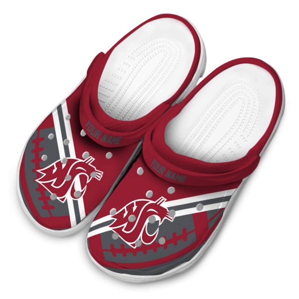 custom washington state cougars football motif clog latest model