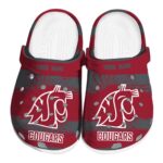 custom washington state cougars paint splatter graphics clog best selling