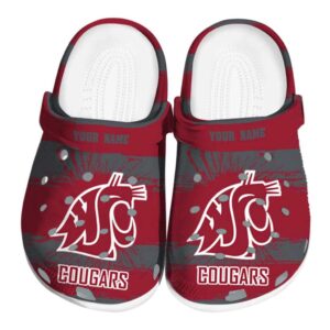 custom washington state cougars paint splatter graphics clog best selling